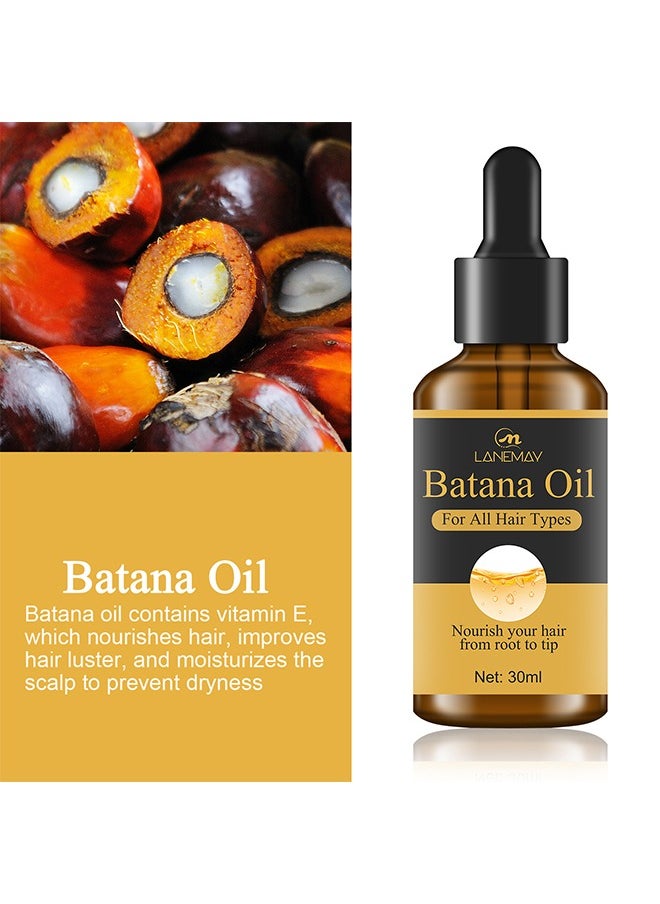 LANEMAY - Batana Oil，for Hair Growth，100 Percent Pure Batana Oil Organic，Promotes Hair Wellness for Men& Women Enhances Hair & Skin Radiance Hair Oil（30ml） - Image 1