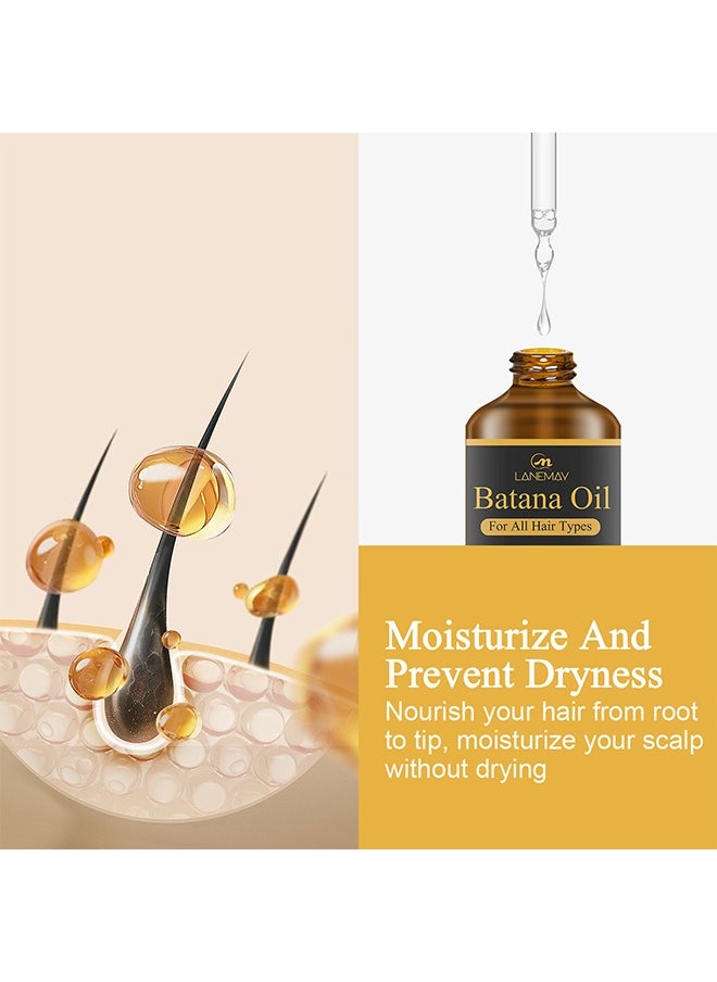 LANEMAY - Batana Oil，for Hair Growth，100 Percent Pure Batana Oil Organic，Promotes Hair Wellness for Men& Women Enhances Hair & Skin Radiance Hair Oil（30ml） - Image 1