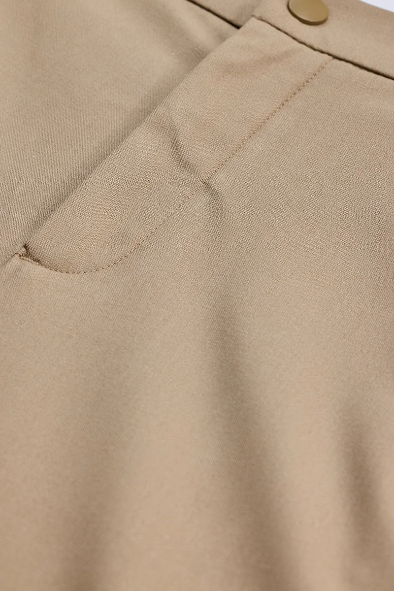 SNITCH بنطلون بيج مطاطي بتصميم ذاتي