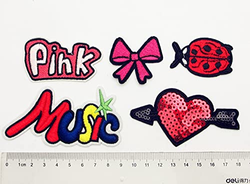 Dandan DIY 25pcs Assorted Kid Sew On/Iron On Patch Applique Clothes Dress Plant Hat Jeans Sewing Flowers Applique DIY Accessory - Image 4