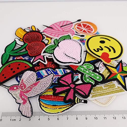 Dandan DIY 25pcs Assorted Kid Sew On/Iron On Patch Applique Clothes Dress Plant Hat Jeans Sewing Flowers Applique DIY Accessory - Image 2