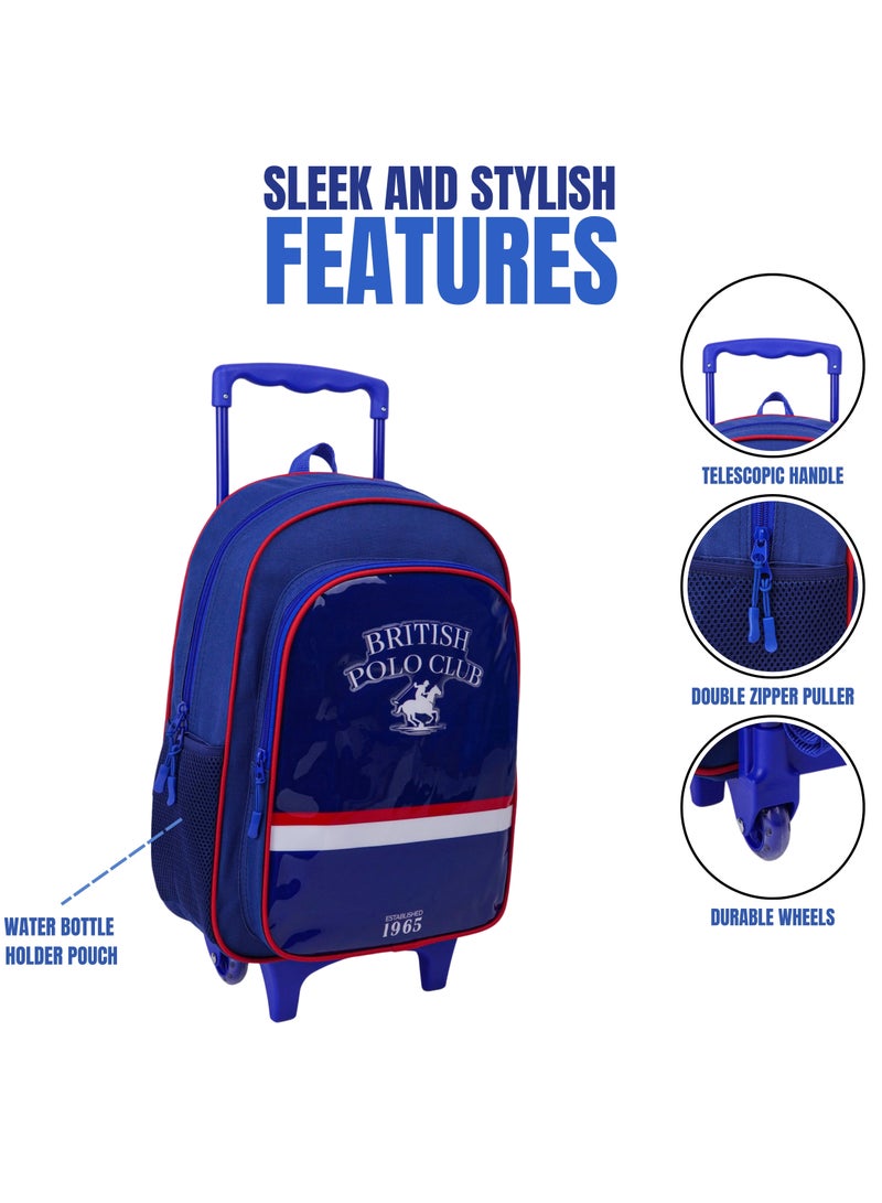 Motto Design CBPC1 5-in-1 Trolley School Bag Set, 16-Inch- Backpack, Lunch Bag, Water Bottle, Pencil Case & Lunch Box - Image 3