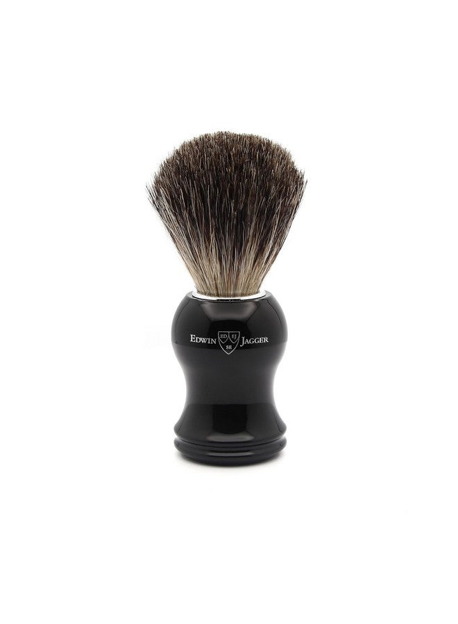 Edwin Jagger 81P36AMZ Classic Badger Shaving Brush for Shaving Cream or Soap for Men (Black) - Image 1