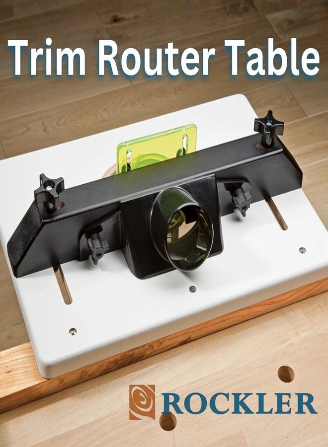 روكلر طاولة راوتر روكلر تريم - طاولة راوتر قابلة للتعديل بفتحات مثقوبة مسبقًا في الخلف - طاولة راوتر مزودة بواقي بت عالي الوضوح، قاعدة أكريليك بسمك 1/4 بوصة - أدوات راوتر لأعمال النجارة - Image 5