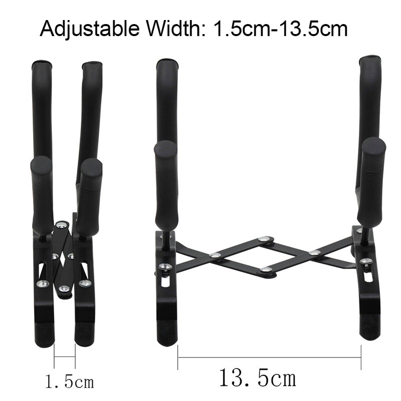 Universal Foldable Ukulele Violin Stand Bracket Adjustable Metal Holder for Ukuleles 4/4 3/4 1/2 1/4 Violins Black - Image 4