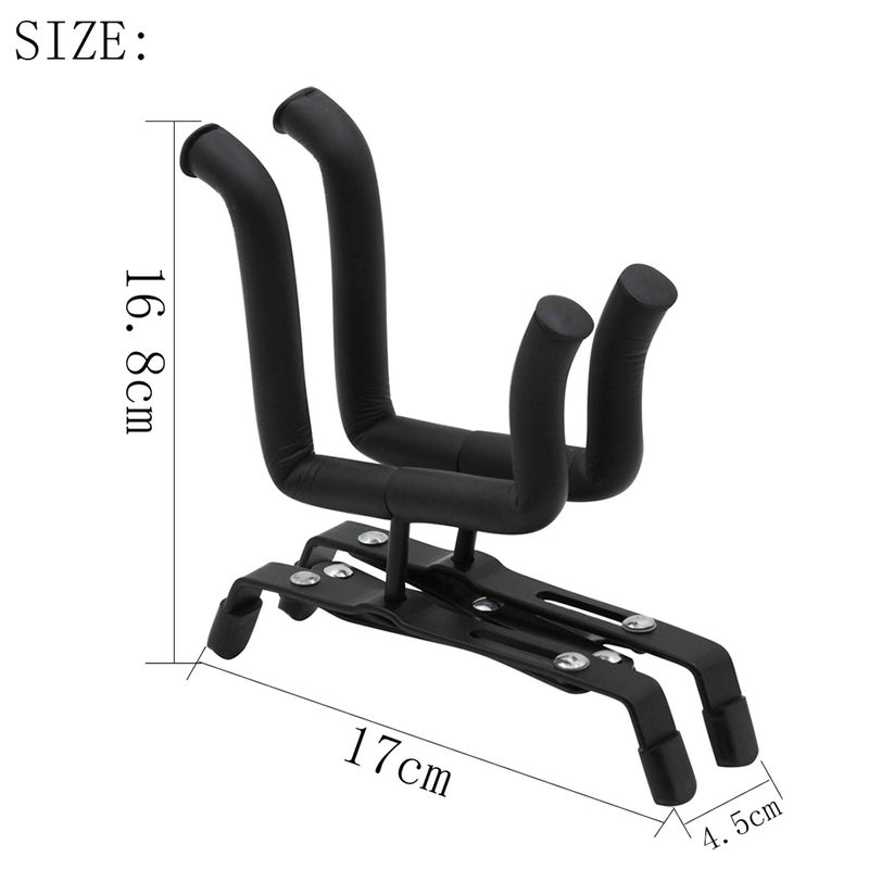 Universal Foldable Ukulele Violin Stand Bracket Adjustable Metal Holder for Ukuleles 4/4 3/4 1/2 1/4 Violins Black - Image 5