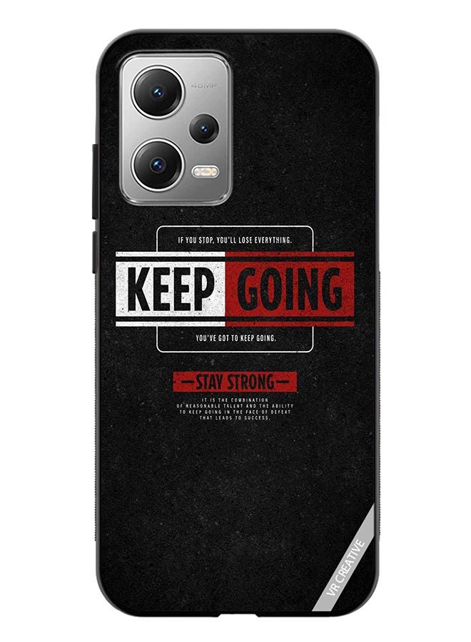 VR CREATIVE Protective Case Cover For Xiaomi Redmi Note 12 Keep Going Design Multicolour - Image 1