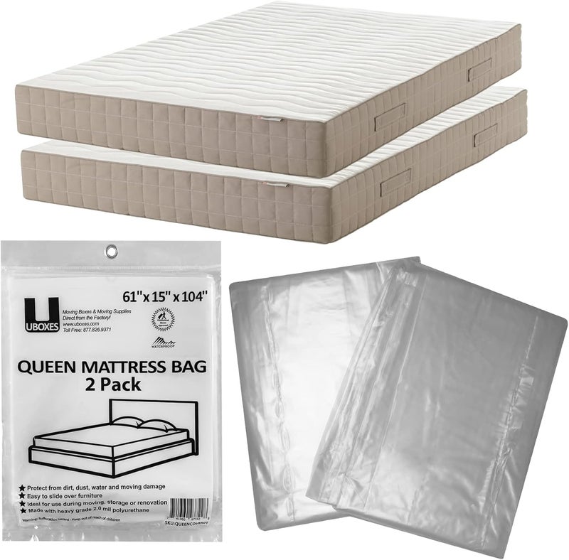 يو بوكسز أغطية/أكياس مرتبة مقاس كوين من uBoxes 61 × 15 × 104 بوصة (عبوة من 2) - مستلزمات النقل - Image 3