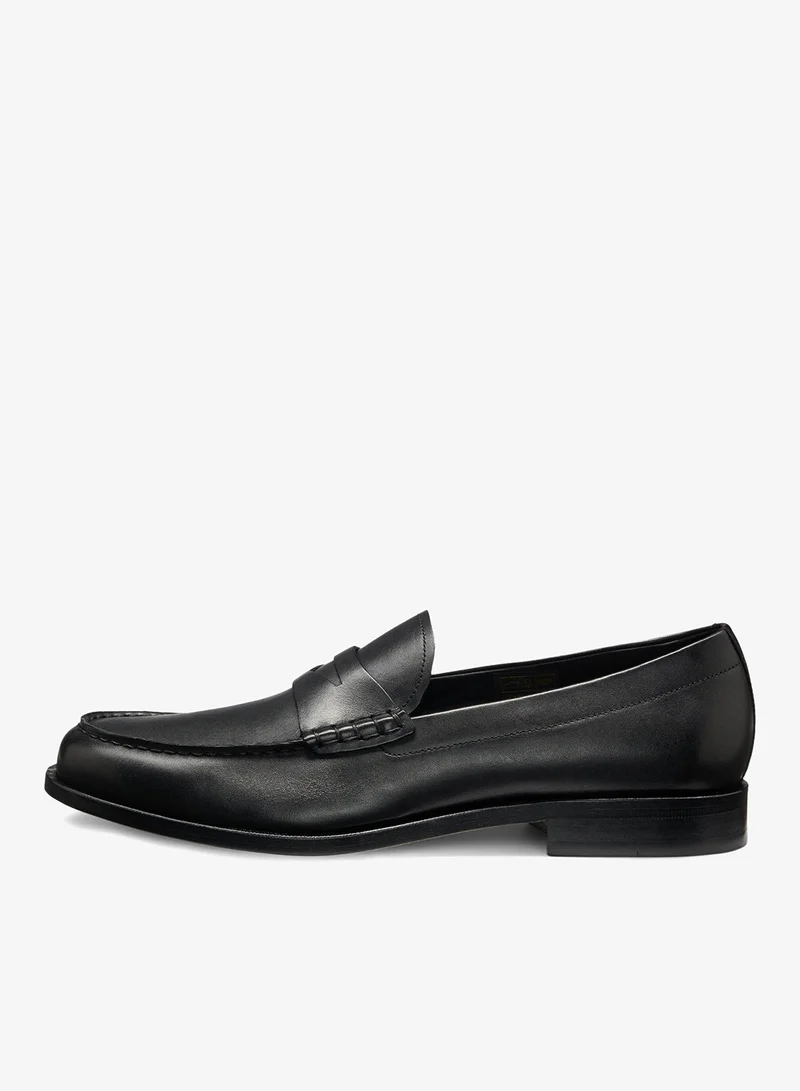 BOSS black Loafers in smooth leather with penny trim for Men | Best Price UAE