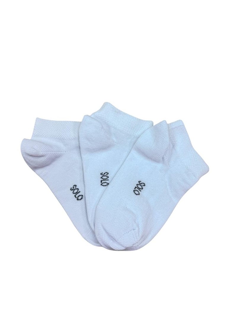Solo Basic Sneaker Plain Pack OF 3 For Kids  - Image 1