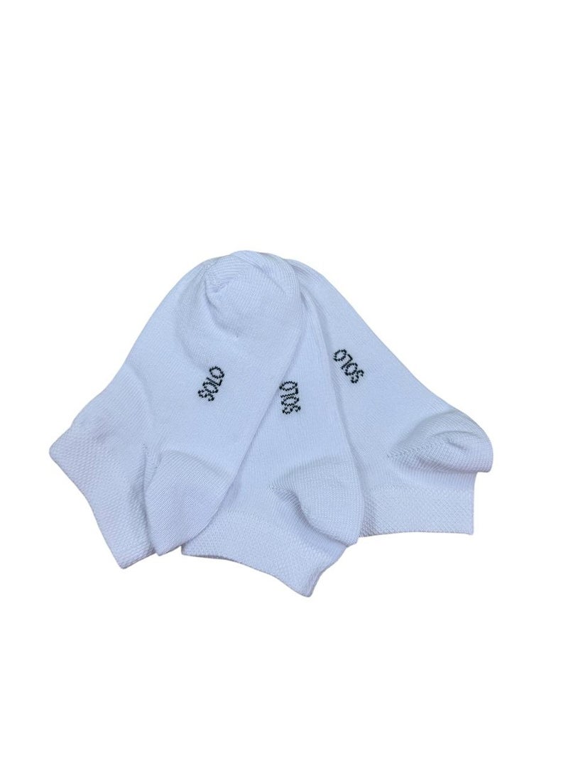 Solo Basic Sneaker Plain Pack OF 3 For Kids  - Image 3