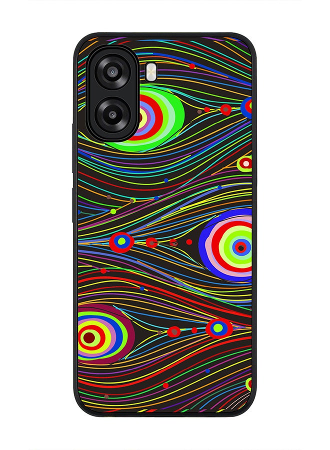 Stylizedd For Oppo A6x 5G / A6x 4G Case,Slim fit Camera Protection, Shockproof Thin Phone cover  - Peacock Eyes - Image 1