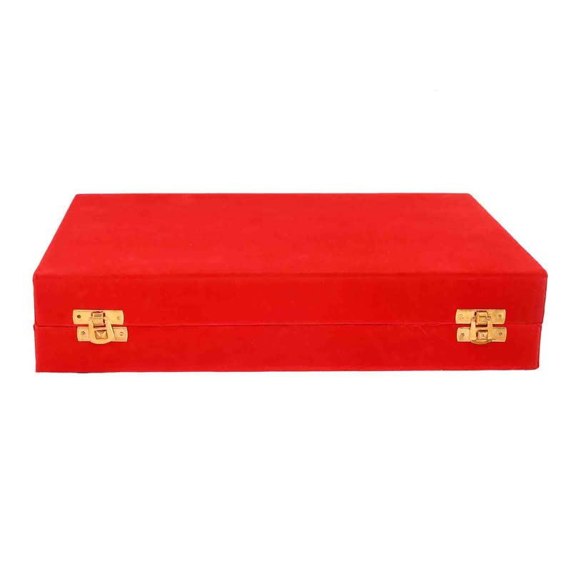 JAIPUR ACE JAIPUR ACE Royal Silver Plated Bowl Set with 6 Bowls 6 Spoons 1 Plate with Royal Velvet Box 13 PCS  - Image 3
