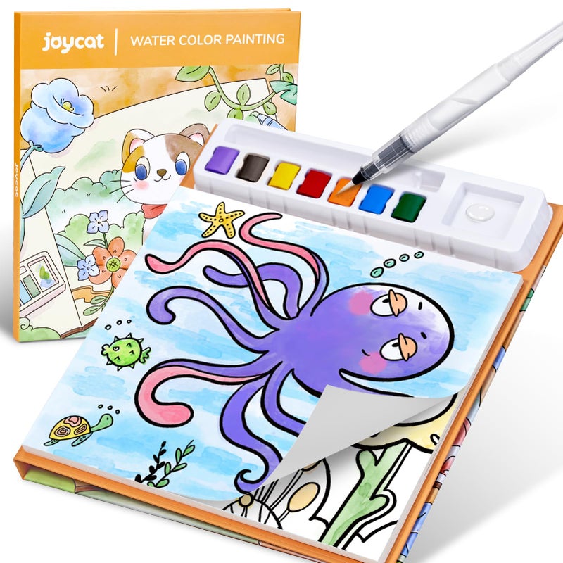 JoyCat Paint with Water Coloring Books for Toddlers, Watercolor Painting Sets for Kids Ages 3-5 4-8, Arts and Crafts Drawing Activities Toy Birthday Gifts for Boys Girls (Common Knowledge) - Image 1