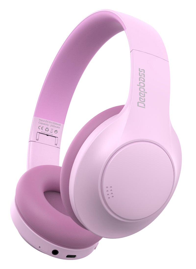 Deepbass R21 Hi-Res Audio Wireless On-Ear Headphones 48-Hour Playback, 160h Standby - Purple  - Image 1