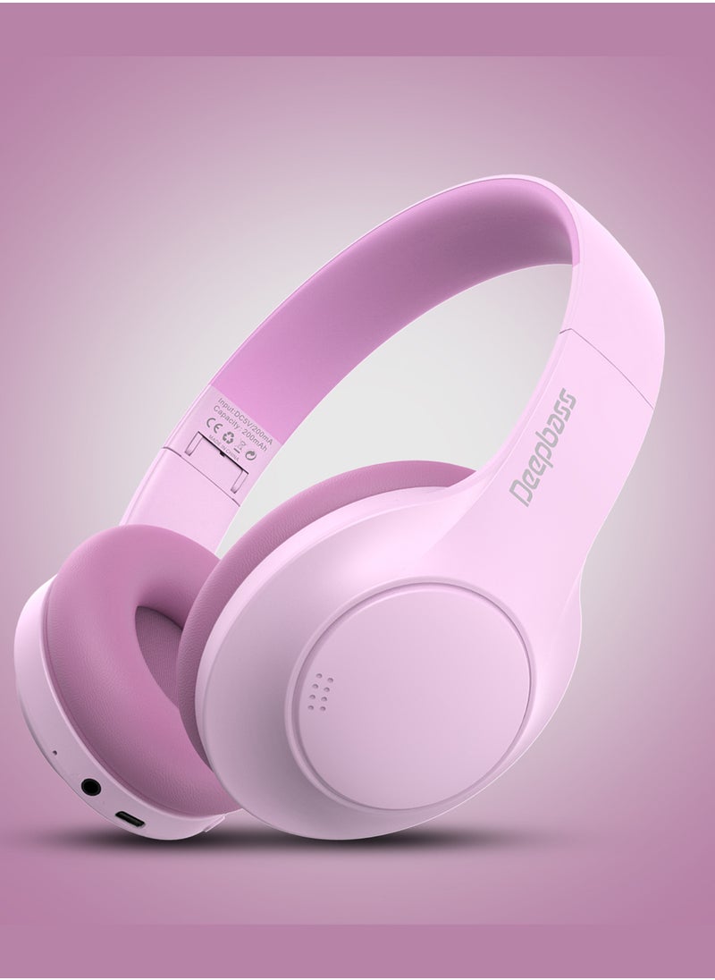 Deepbass R21 Hi-Res Audio Wireless On-Ear Headphones 48-Hour Playback, 160h Standby - Purple  - Image 4