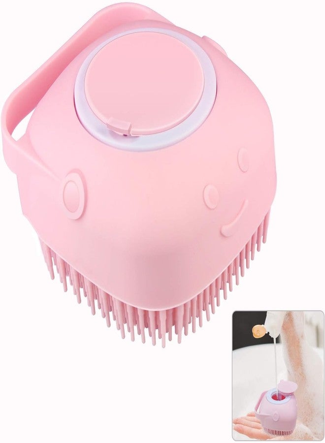 PEAKTASTE Silicone Exfoliating Body Scrubber with Soap Dispenser, 80ml Capacity, Anti-Slip Design, Blood Circulation Enhancing Bath Brush for Shower, Soft Durable Bristles for Babies, Kids, Women, Men, Pets - Image 1