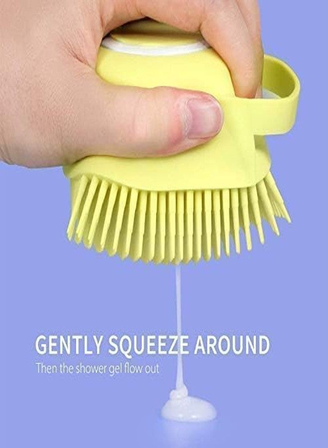 PEAKTASTE Silicone Exfoliating Body Scrubber with Soap Dispenser, 80ml Capacity, Anti-Slip Design, Blood Circulation Enhancing Bath Brush for Shower, Soft Durable Bristles for Babies, Kids, Women, Men, Pets - Image 2