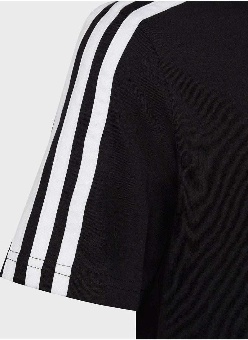 Adidas - Kids 3 Stripe Essential T-Shirt - Image 1