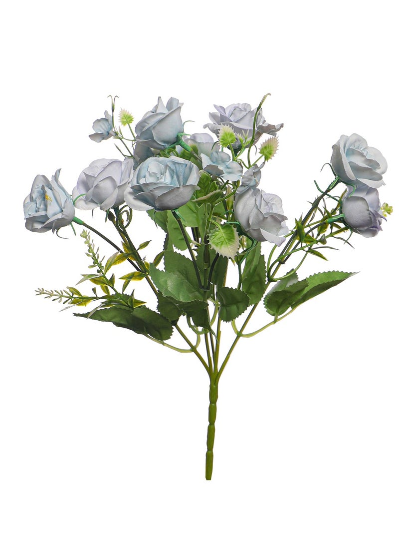 Huitich Charming Elegance: Fake Mini Roses for Effortless Beauty Blue  - Image 1