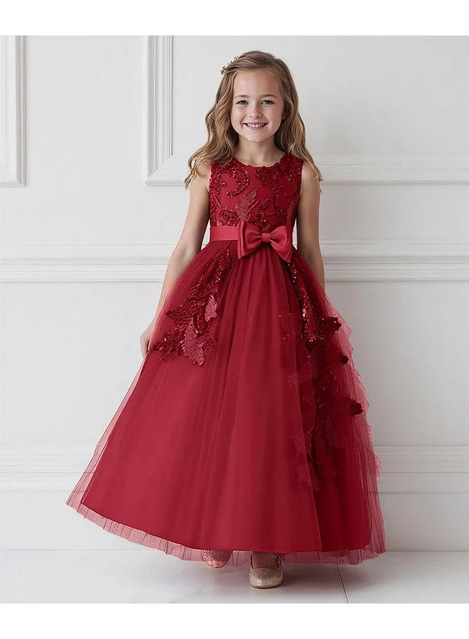 Mark & Mia Mark & Mia Floral Embellished Dress - Maroon