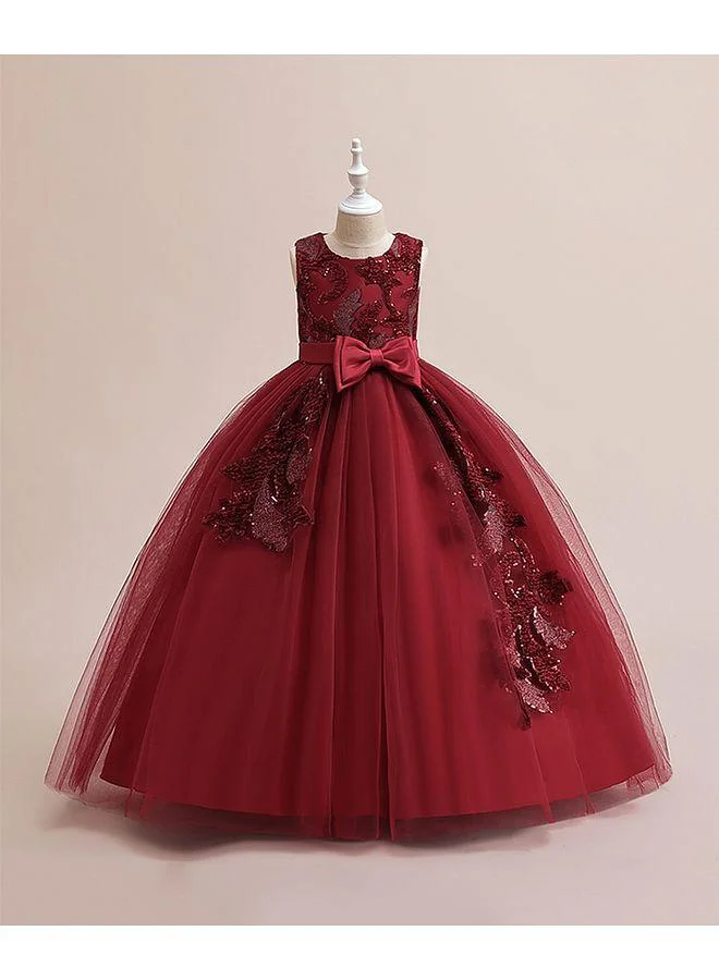Mark & Mia Mark & Mia Floral Embellished Dress - Maroon