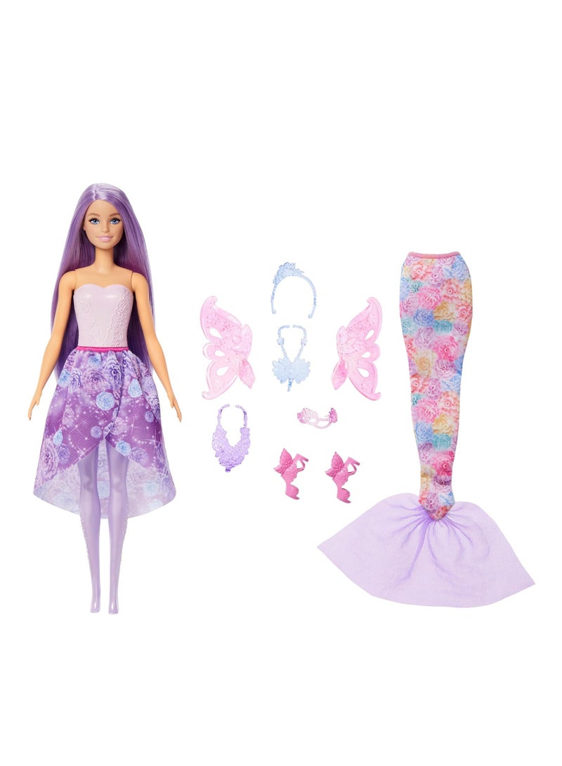 Barbie دمية باربي من ماتيل دمية الموضة الخيالية مع الملحقات - Image 1