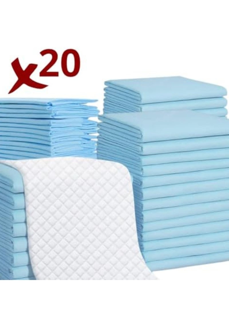 Queens Pack x20 Large Absorbent Pads for Pet, Dogs & Cats – Waterproof Dog Pads, Pee Pads dog Sheet, XL Puppy Training Pads with Quick-Dry Technology, Disposable Absorbent Quick Drying Leak, 60x90cm (XL, 20, COUNT) - Image 2
