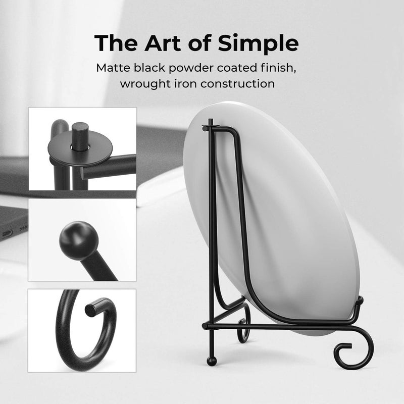 TRLife TR-LIFE 4 Pack Plate Stands for Display - 6 Inch Plate Holder Display Stand + Metal Easel Stand for Picture Frame, Decorative Plates, Book, Photo, Collectibles (4 Pack) - Image 2