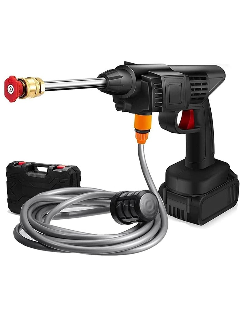 48V 25000mAh 30Bar Cordless High Pressure Car Washer with Nozzles Water Gun Set Garden Cleaning Jet Washing Machine Multi Purpose With Uk 3 Pin Adapter - Image 1