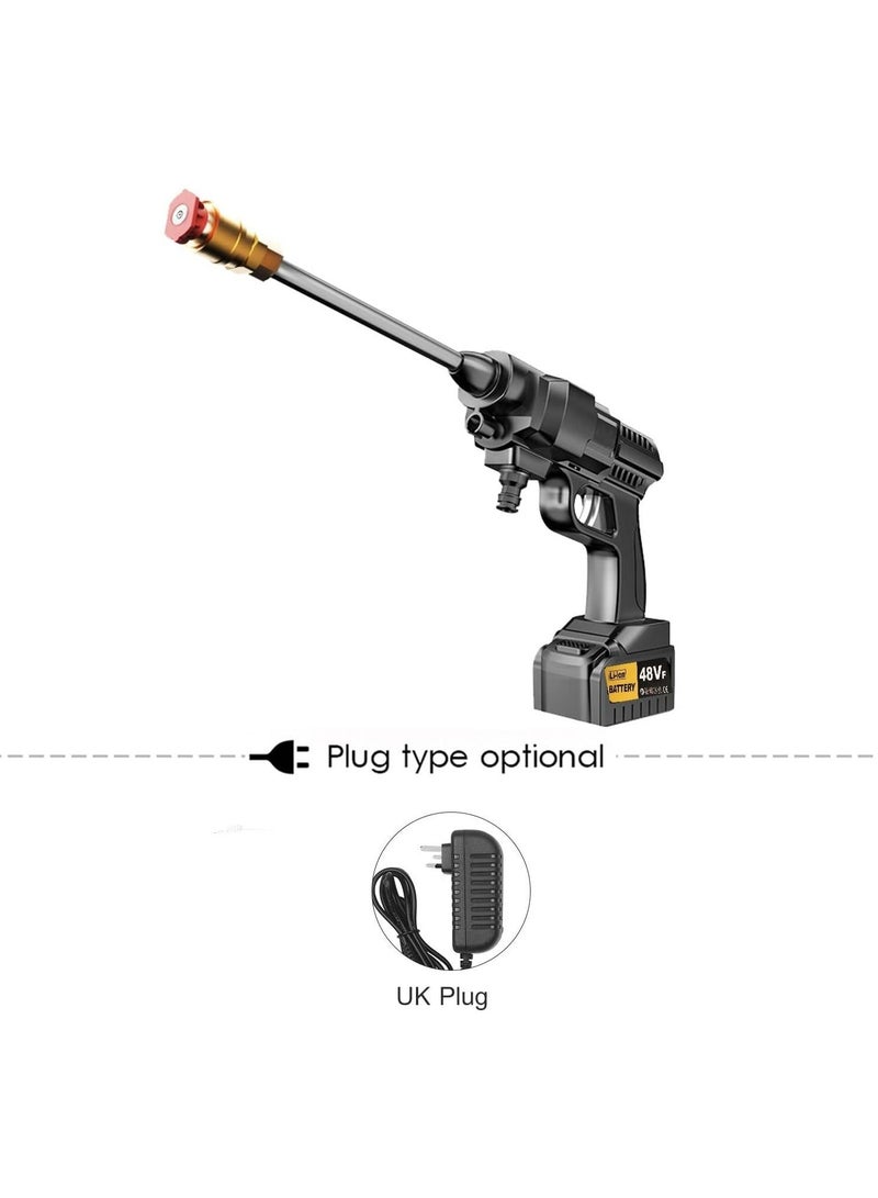 48V 25000mAh 30Bar Cordless High Pressure Car Washer with Nozzles Water Gun Set Garden Cleaning Jet Washing Machine Multi Purpose With Uk 3 Pin Adapter - Image 2