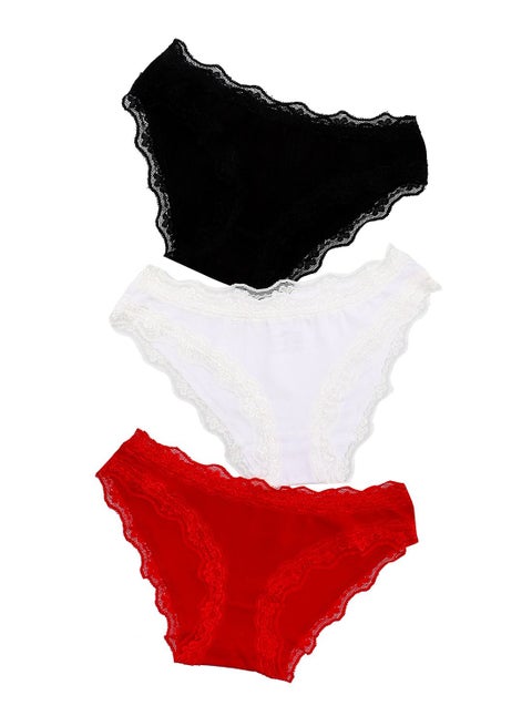 ٣ اندر وير دانتيل قطن استريتش