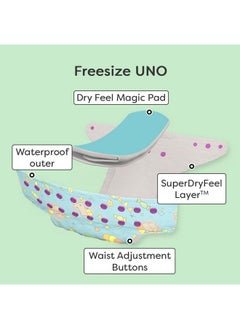 Superbottoms Uno Cloth Diaper Trial Kit Reusable And Washable Cloth Diapers For Babies 0 To 3 Years ; Leakproof All Night Cloth Diaper Freesize Uno All In One Diaper With Organic Cotton Inserts  - Image 5
