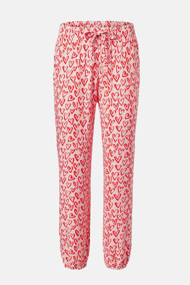 Tchibo Women Allover Print Pajamas Pants, Red - Image 3
