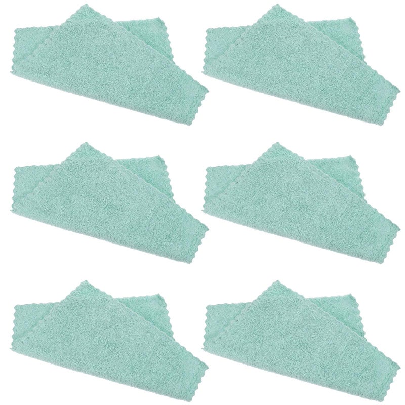 6Pcs Coral Fleece Face Towels 30x30cm Soft Absorbent Washcloths For Makeup Removal - Image 2