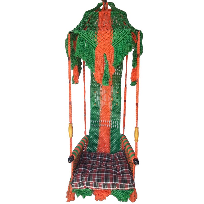 Generic Lakshya India Designer Multicolour Swing for Living Room Balcony Garden and Patio  - Image 1