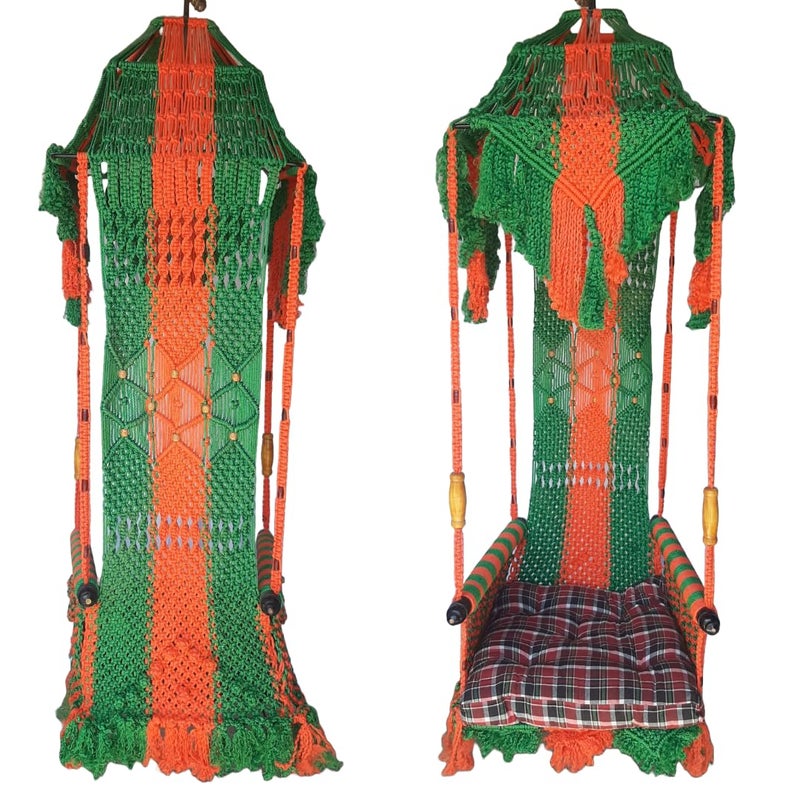 Generic Lakshya India Designer Multicolour Swing for Living Room Balcony Garden and Patio  - Image 3