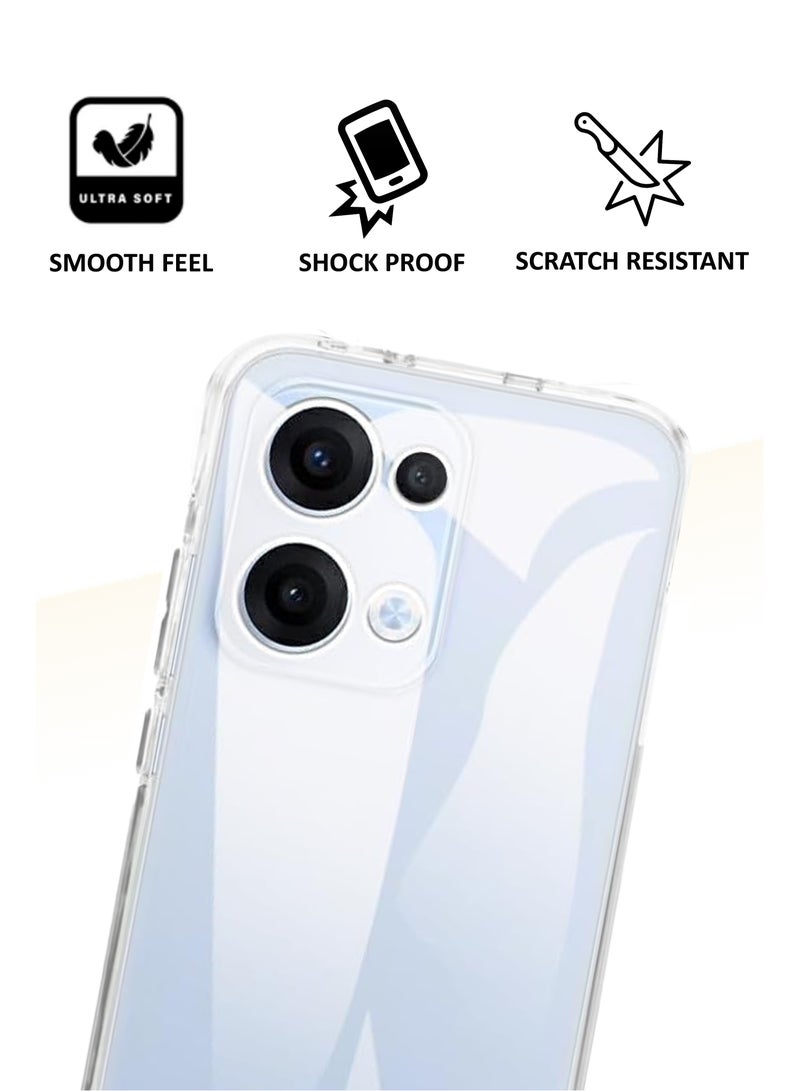 NAFCO For Oppo Reno 13 5G - Transparent Silicone Drop-Proof Clear Protective Phone Cover - Transparent  - Image 4