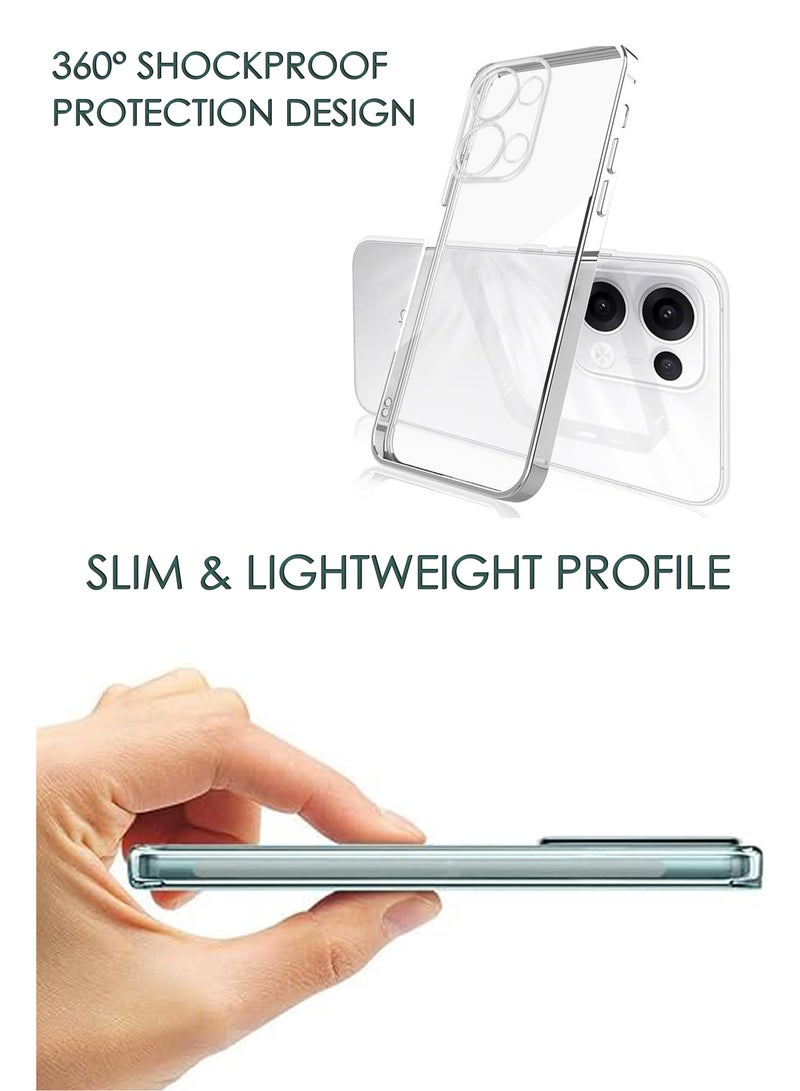 NAFCO For Oppo Reno 13 5G - Transparent Silicone Drop-Proof Clear Protective Phone Cover - Transparent  - Image 2