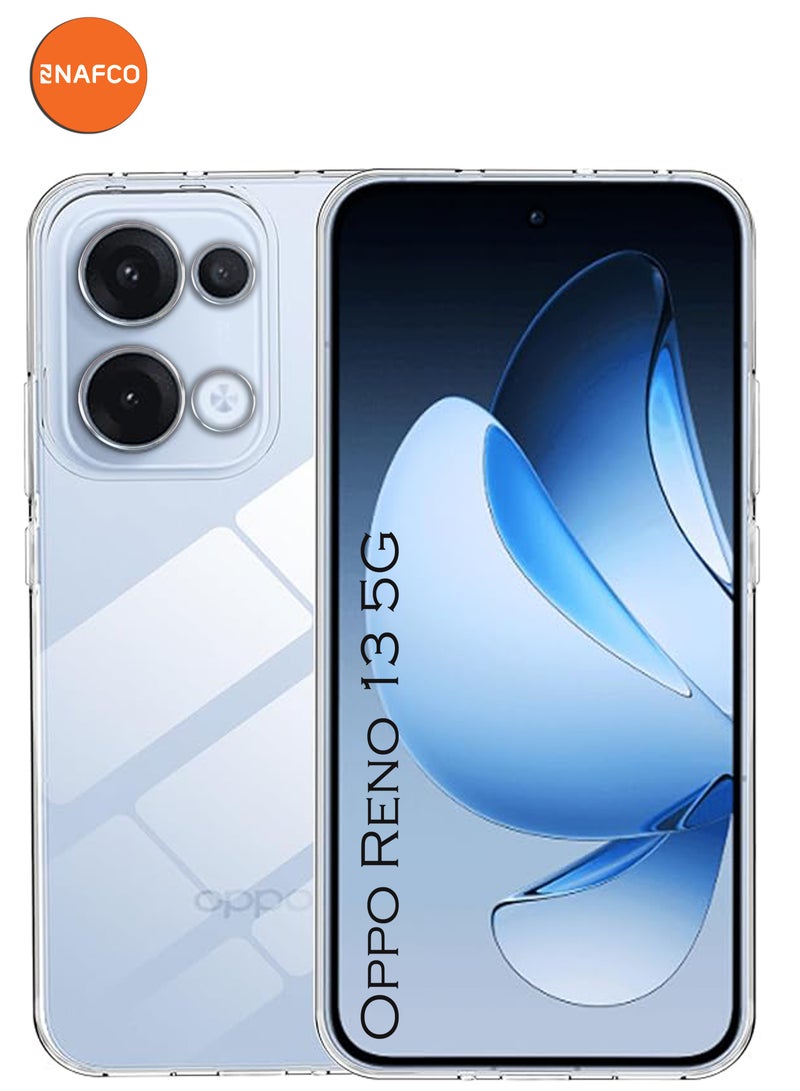 NAFCO For Oppo Reno 13 5G - Transparent Silicone Drop-Proof Clear Protective Phone Cover - Transparent  - Image 1