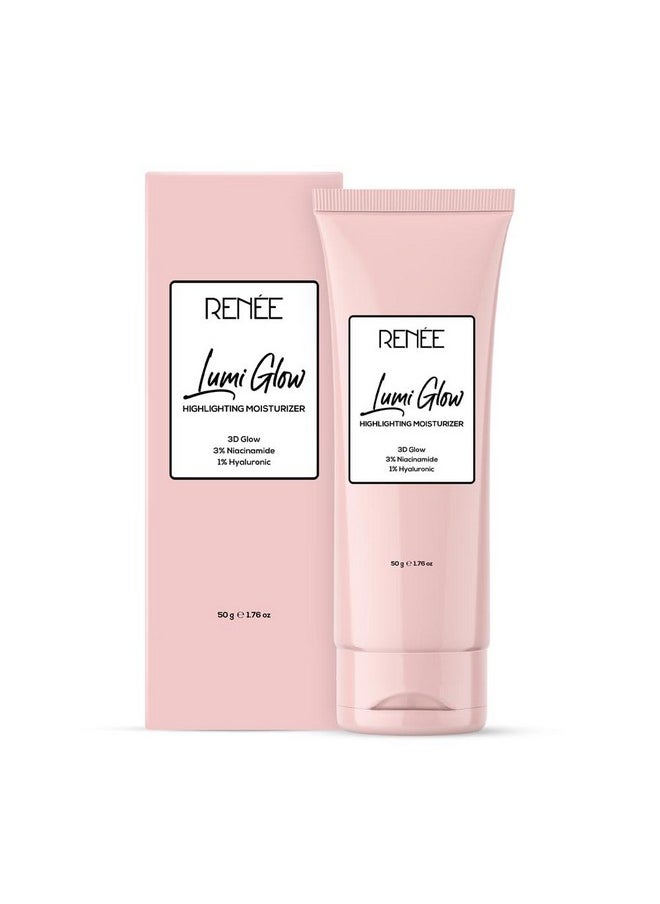 Renee - Lumi Glow Highlighting Moisturizer, Enriched With 3% Niacinamide & 1% Hyaluronic Acid, Prevents Photoaging & Uv Damage, Reduces Pigmentation, Fine Lines & Wrinkles, Non-Sticky Glowing Skin - 50G - Image 1