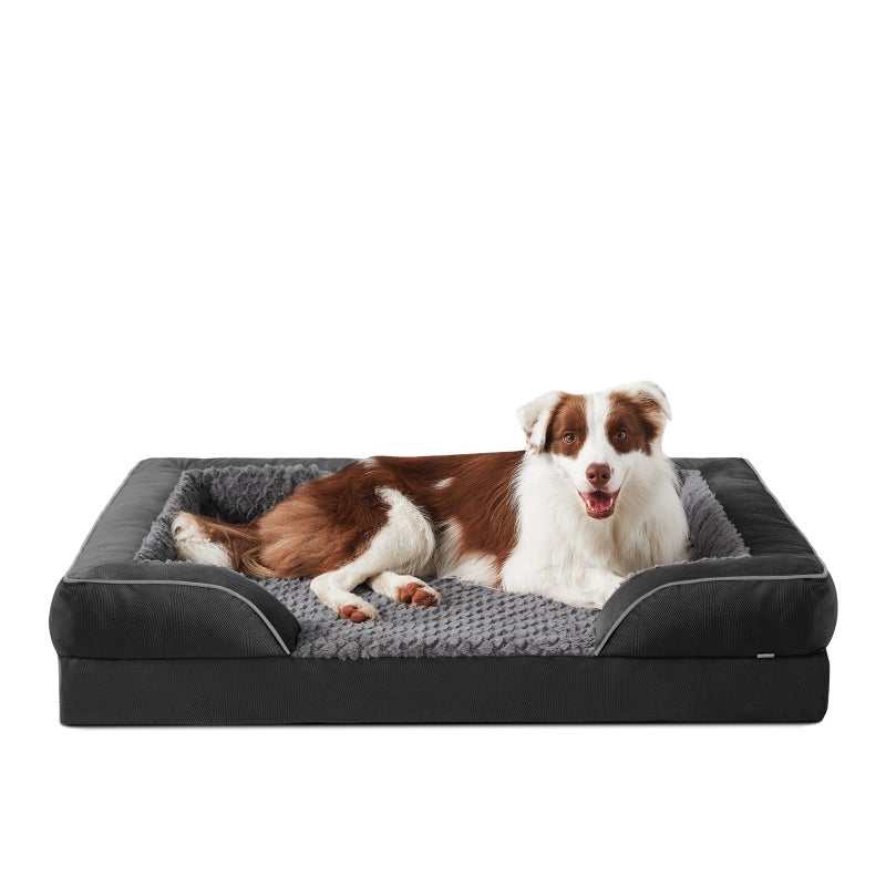 INVENHO Orthopedic Dog Bed for Large Dogs, Washable Waterproof, Egg-Crate Foam Dog Couch Bed with Washable Removable Cover, Waterproof Lining and Nonskid Bottom - Image 1