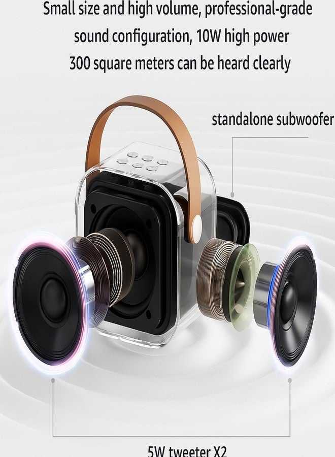 Lynacz® Mini Karaoke Speaker System - Rechargeable Wireless Music Box with Mic, Strong Bass & Party Lights for Family Entertainment - Image 4