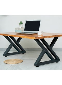 Dcloud Dcloud Desk Leg Furniture Legs for TableCoffee Center Table Leg Base Metal Industrial StyleZ Design H16 inchW14 inch Set of 2 Black Color  - Image 2