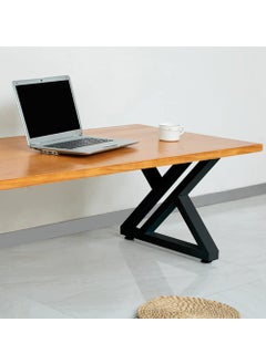 Dcloud Dcloud Desk Leg Furniture Legs for TableCoffee Center Table Leg Base Metal Industrial StyleZ Design H16 inchW14 inch Set of 2 Black Color  - Image 3