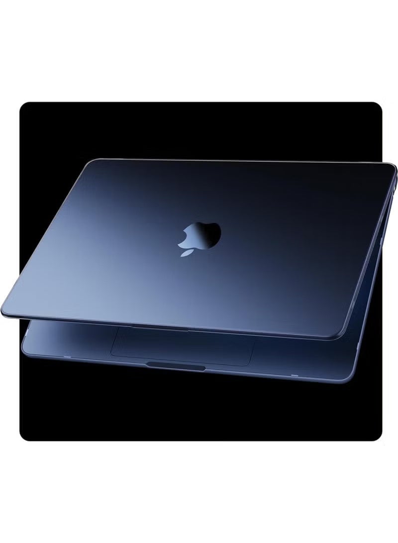 روك بو غلاف لـ MacBook Air 13.3 بوصة A2337 (M1) / A2179 / A1932 (2022 2021 2020 2019 2018 الإصدار) - غطاء غلاف قشرة صلبة لـ MacBook Air 13 شاشة شبكية مع Touch ID (أزرق منتصف الليل) - Image 1