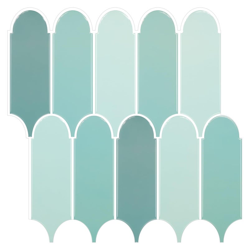 AdoDecor Peel and Stick Backsplash for KitchenThicker Design Premium Green Feather Peel and Stick Backsplash Seamless Backsplash Tile for Bathroom12x 1210Sheet - Image 2