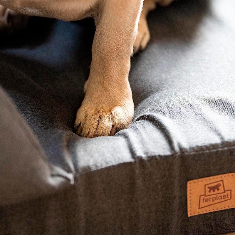 Ferplast Orthopedic Dog Bed MEMOR-ONE L Memory Foam, Removable Cover, Washable, Grey - Image 4