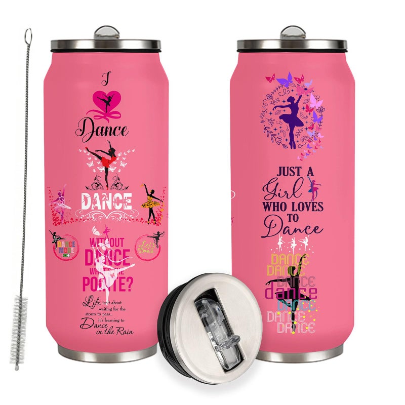 YOPIGOT Dance Lover Gifts For Girls Women Dancer Stainless Steel Insulated Tumbler With Straw LidDance Lovers Gift For Dancer As Dance Themed Gifts 17 Oz