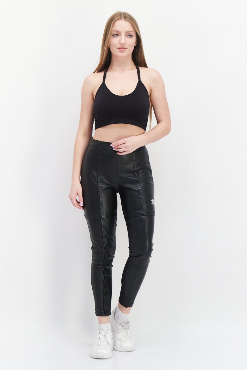 adidas Originals Women Sportswear Fit Brand Logo Outdoor Pants, Black  - Image 2